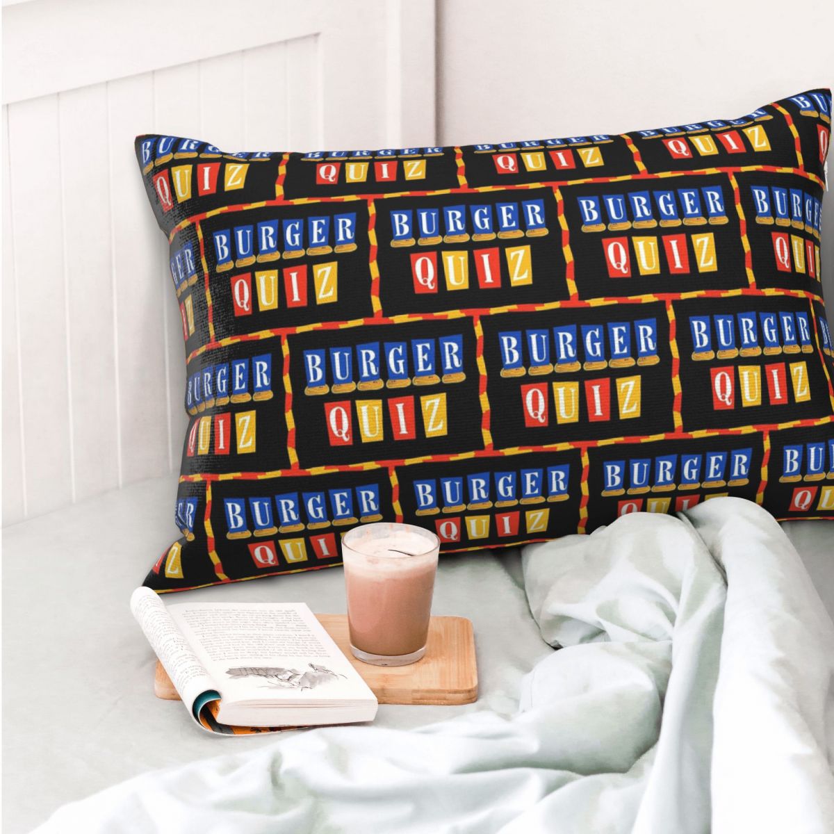Home Decor Quiz - Burger Quiz New Logo Rectangle Pillowcase