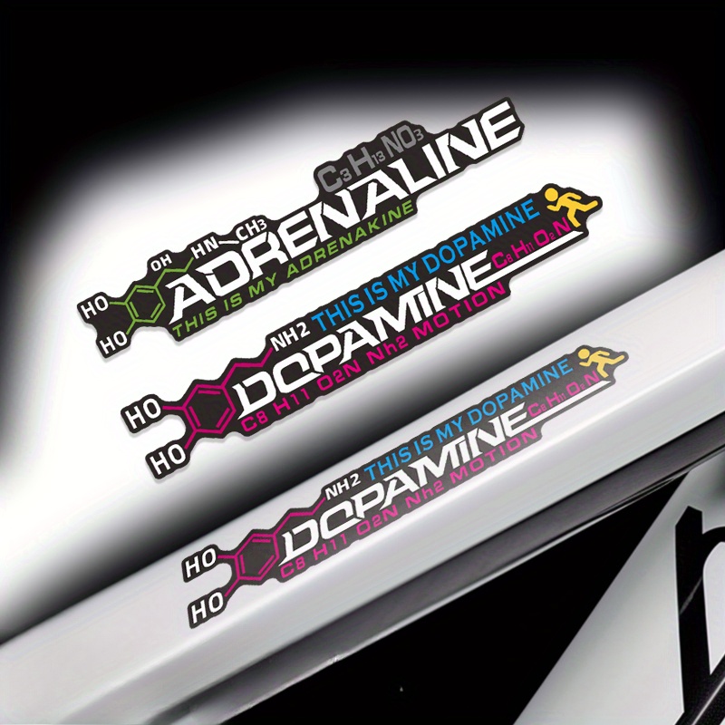 Home Decor Dopamine - Adrenaline Dopamine Molecule Waterproof Vinyl Stickers