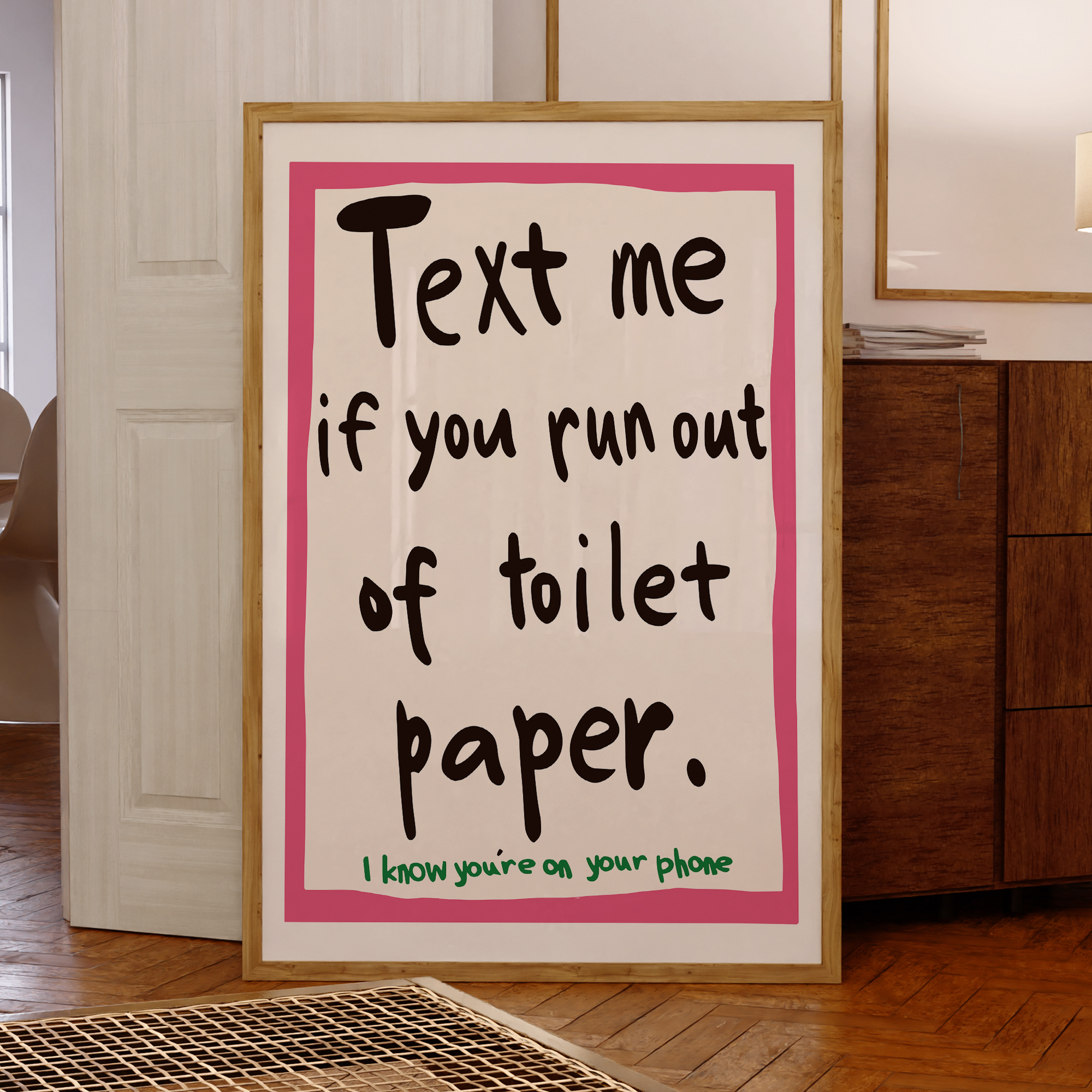 Home Decor Scrap - Modern Text Me If You Run