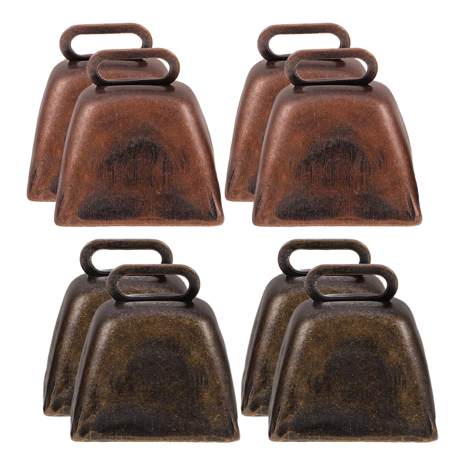 Home Decor Event - 8Pcs Rustic Bronze Metal Cow Bells