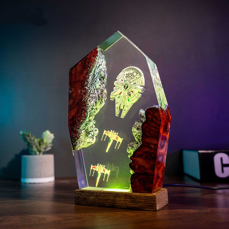 Home Decor Inspo - Table Resin Lamp Universe War Sence