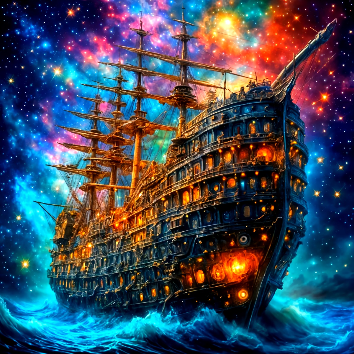 Home Decor Under 500 - Cruise Under The Colorful Starry Sky