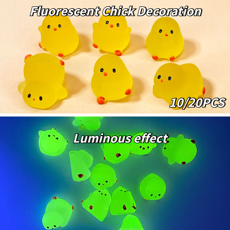 Home Decor Aesthetic Pinterest - 10/20pcs Mini fluorescent chubby chicken crafts