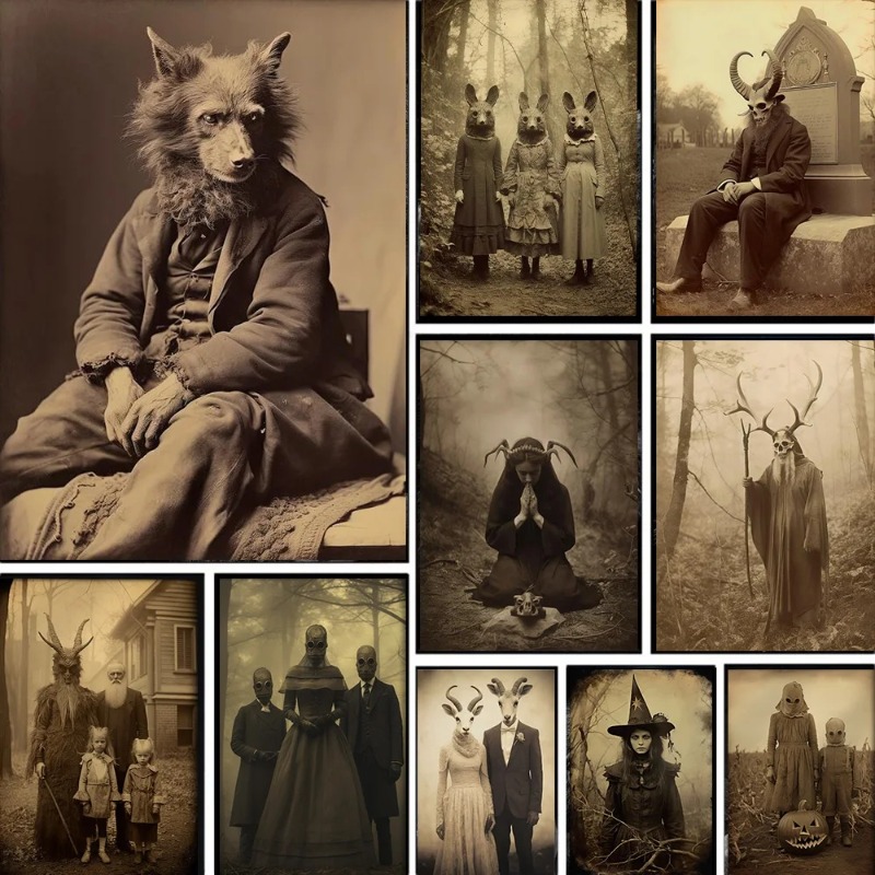 Home Decor Gothic - Dark Academia Art Grotesque Poster Prints