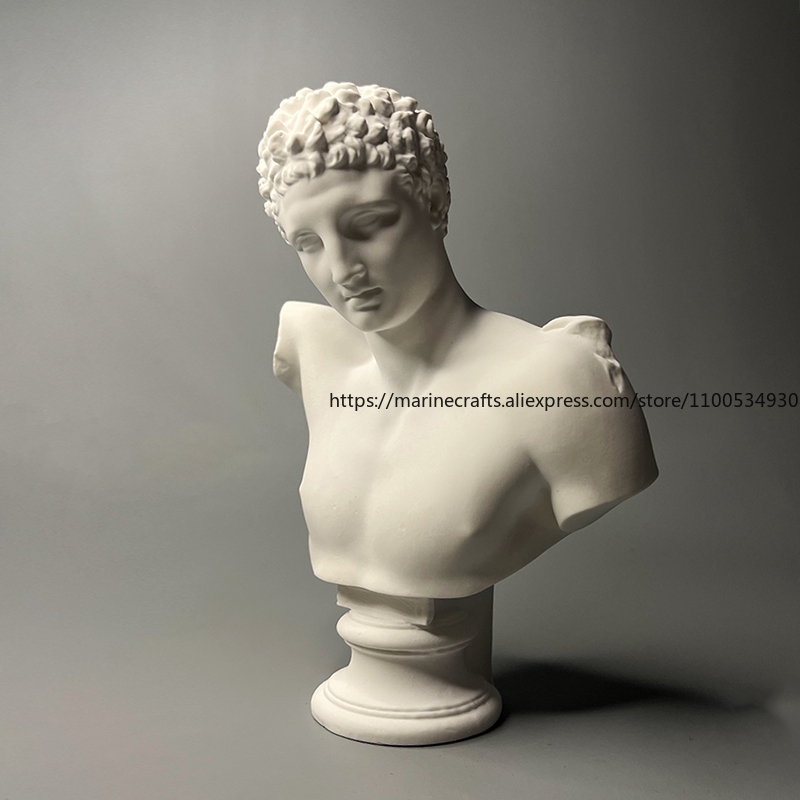 Home Decor Hermes - Unique Mini Gypsum Human Head Statue