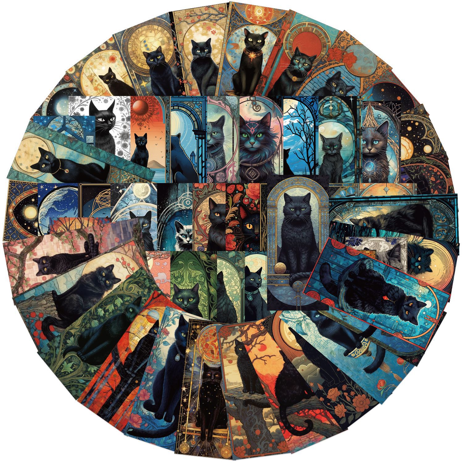 Home Decor Gothic - 60PCS Dark Gothic Black Cat Home