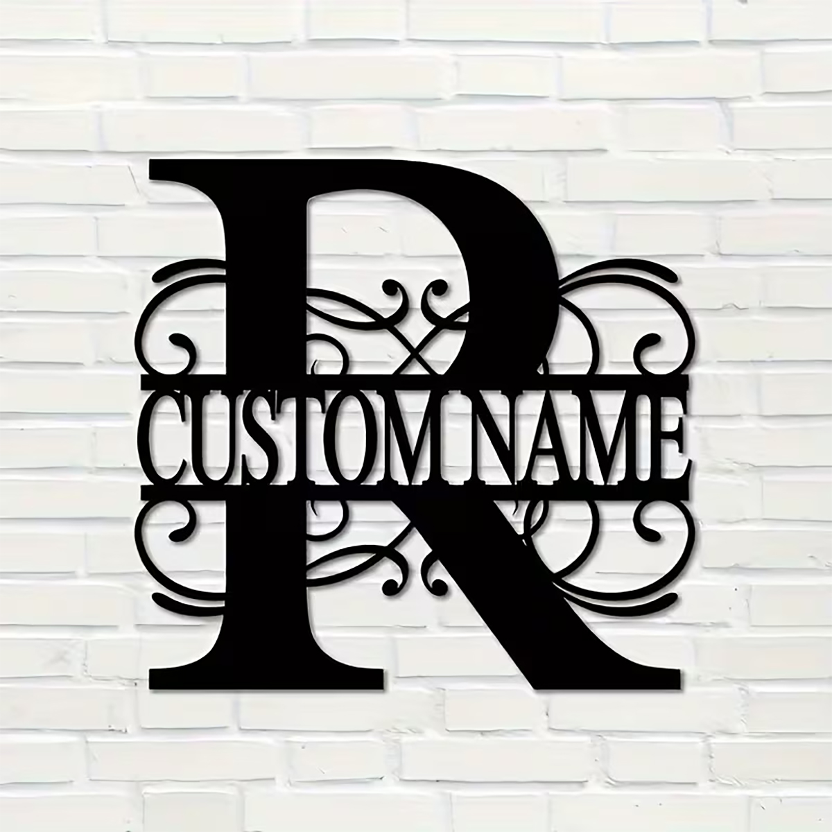 Home Decor Inspo - Classic Custom Monogram Metal Wall Art