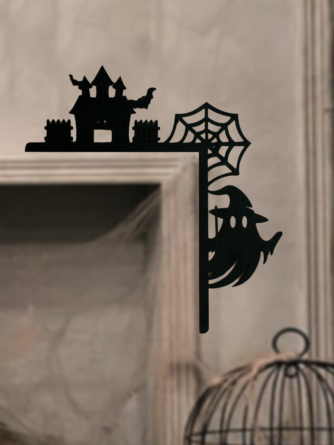 Wooden Halloween Door Corner D - Home Decor Gothic 评论和价格