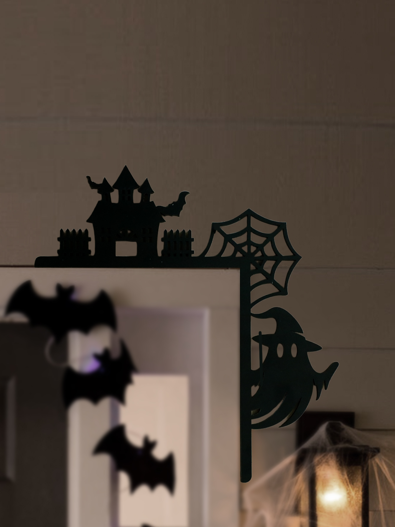 Wooden Halloween Door Corner D - Home Decor Gothic 评论和价格