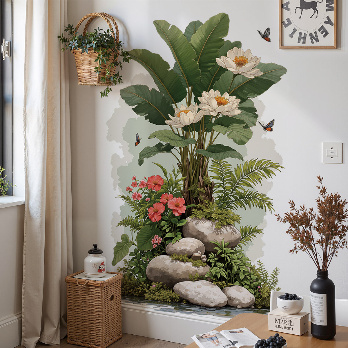 Large Size Green Plant Wall De - Home Decor Aesthetic Pinterest 评论和价格