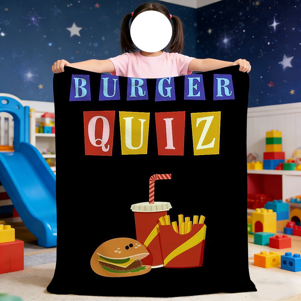 Burger Quiz Blanket For Soft T - Home Decor Quiz 评论和价格