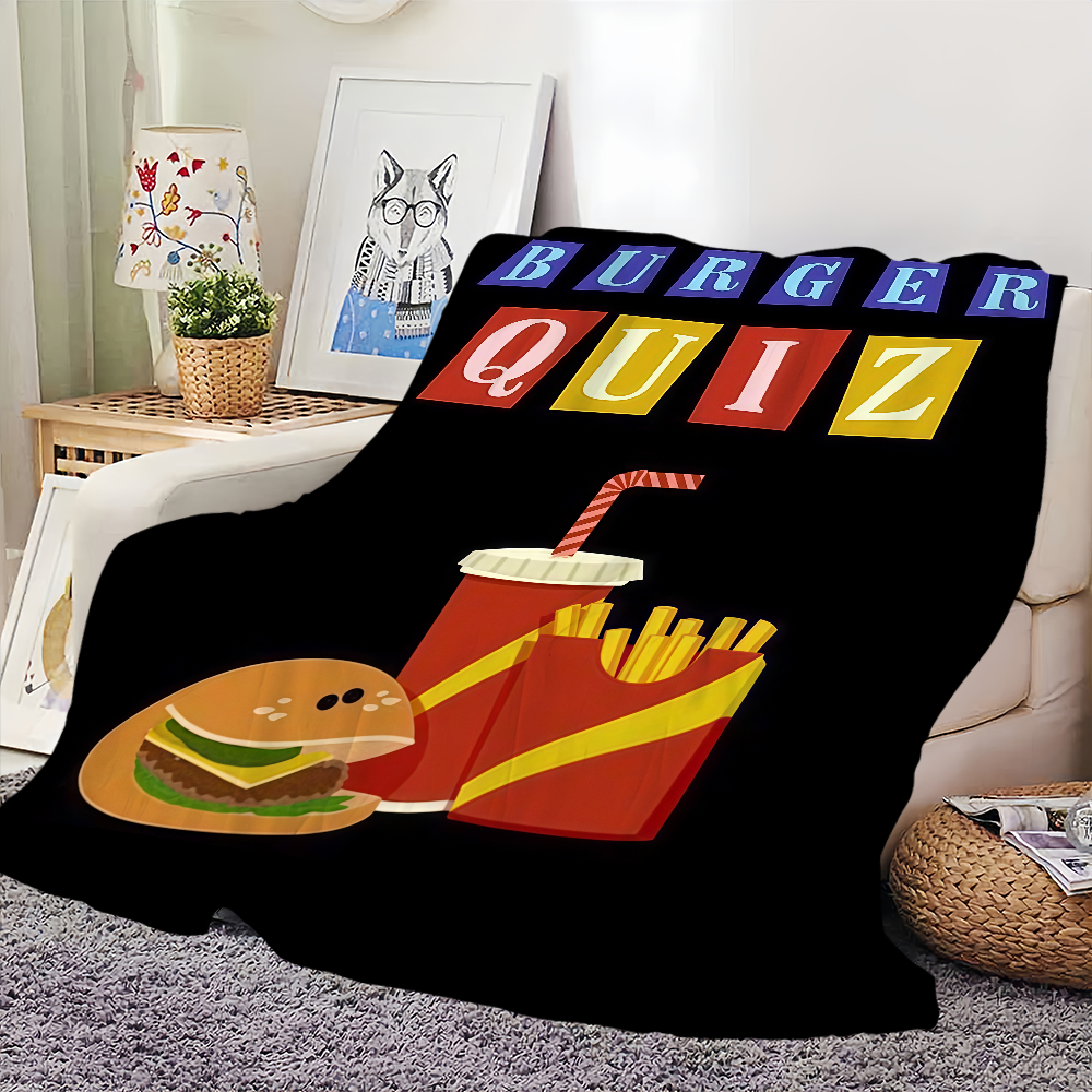 Burger Quiz Blanket For Soft T - Home Decor Quiz 评论和价格