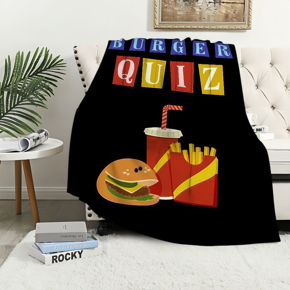 Burger Quiz Blanket For Soft T - Home Decor Quiz 评论和价格