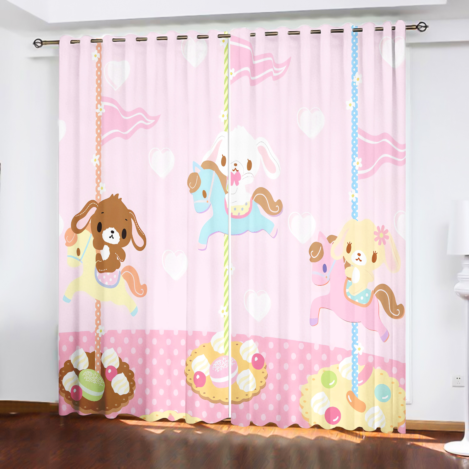 Sanrio Sugarbunnies Carousel P - Home Decor Curtain 评论和价格