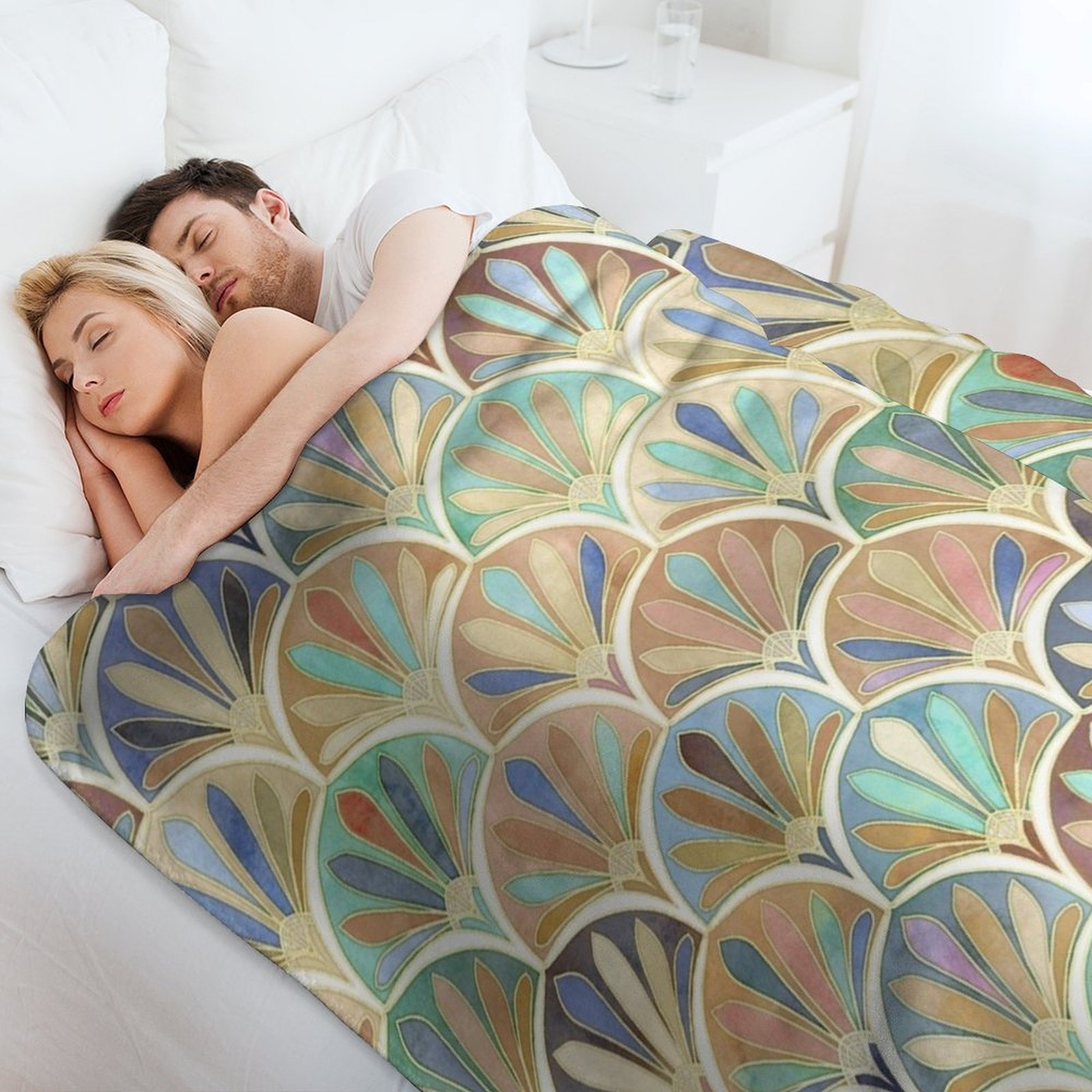 Autumn Neutrals Vintage Twenti - Neutral Throw Blanket 评论和价格