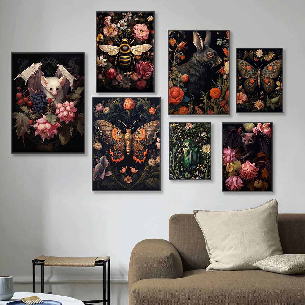 Dark Moody Gothic Plant Animal - Home Decor Gothic 评论和价格