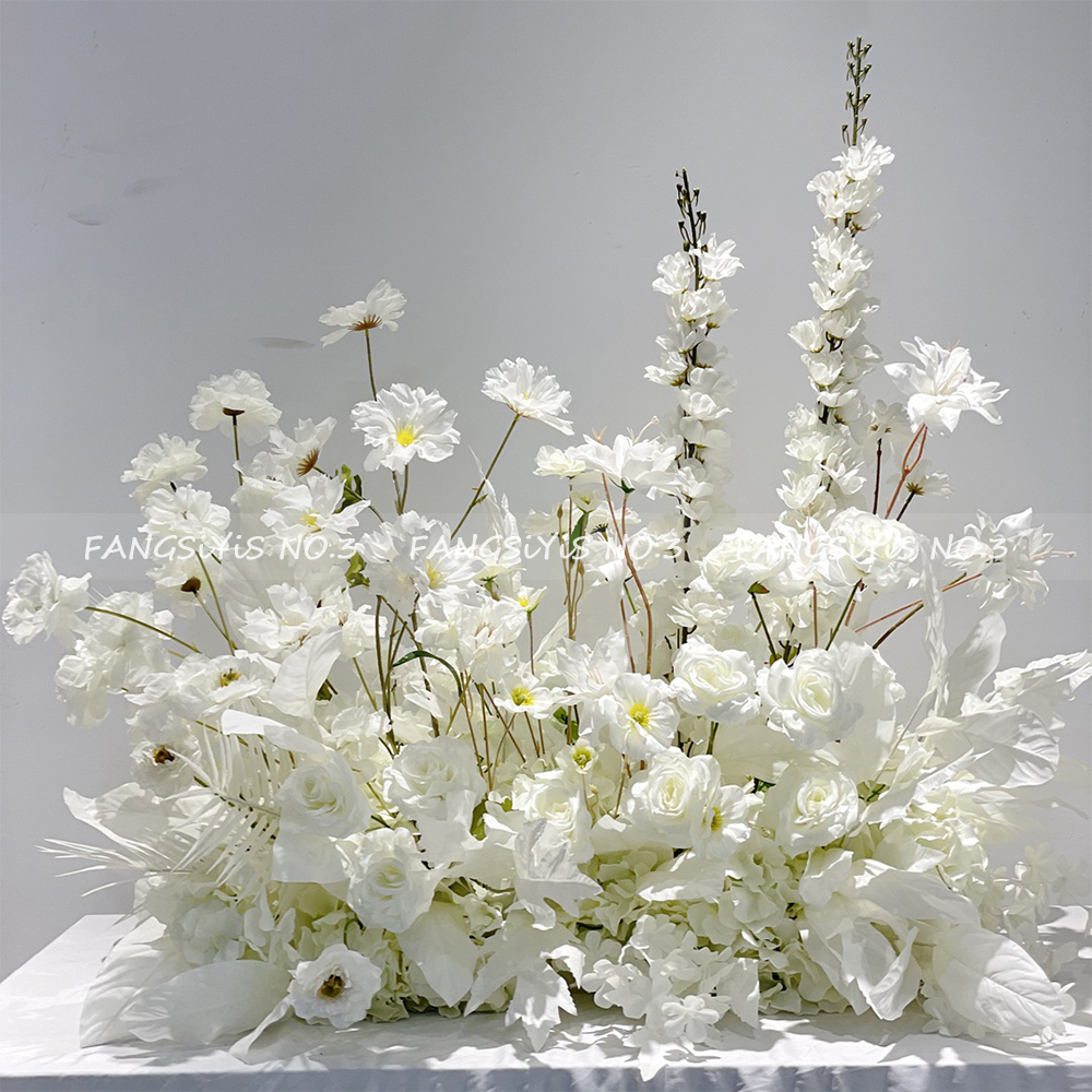 100/50CM Artificial White Rose - Home Decor Event 评论和价格