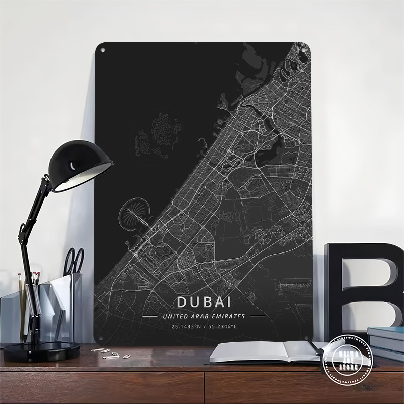 Dubai UAE Tin Sign Wall Art Po - Home Decor Uae 评论和价格
