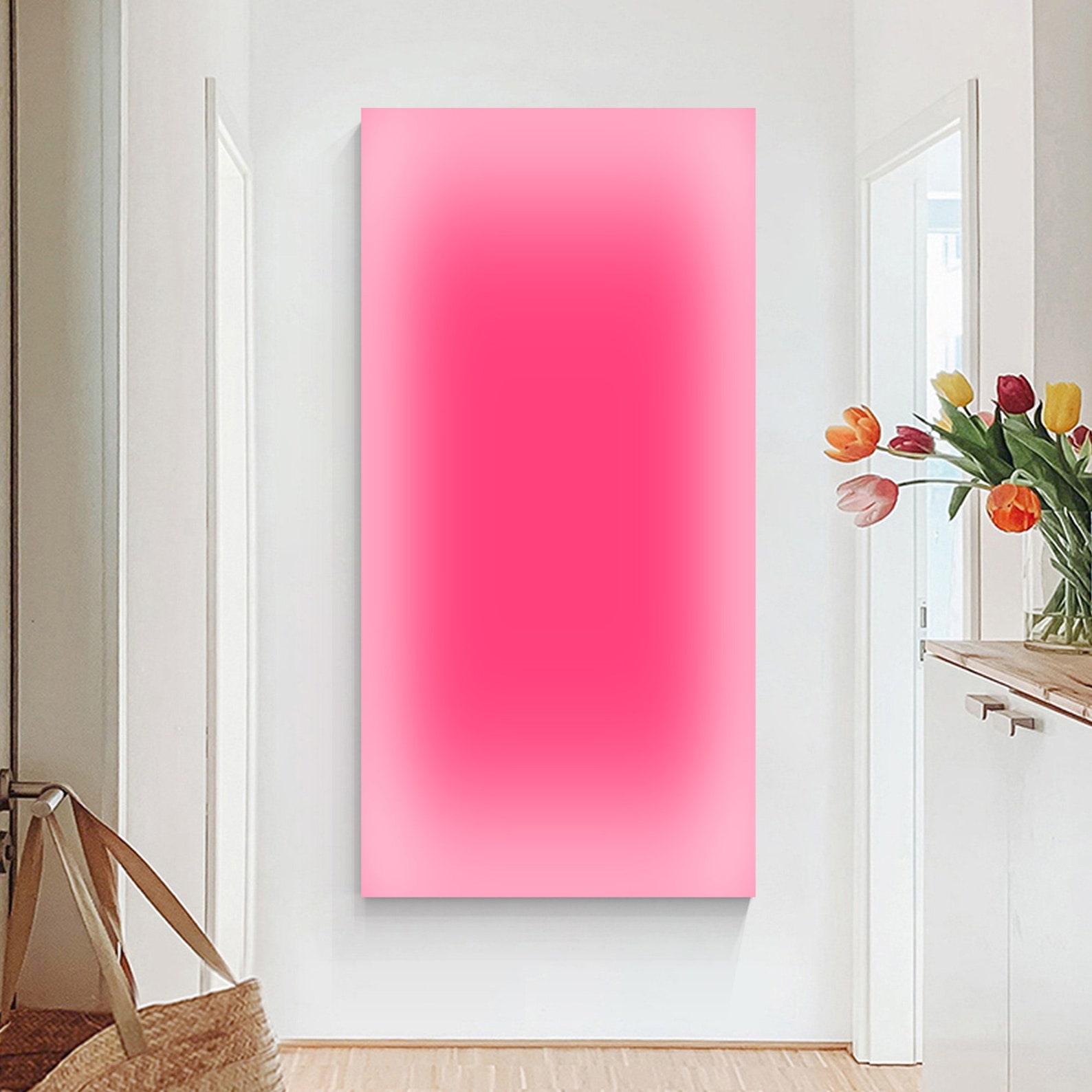 Abstract Pink Ombre Art Neon G - Home Decor Dopamine 评论和价格