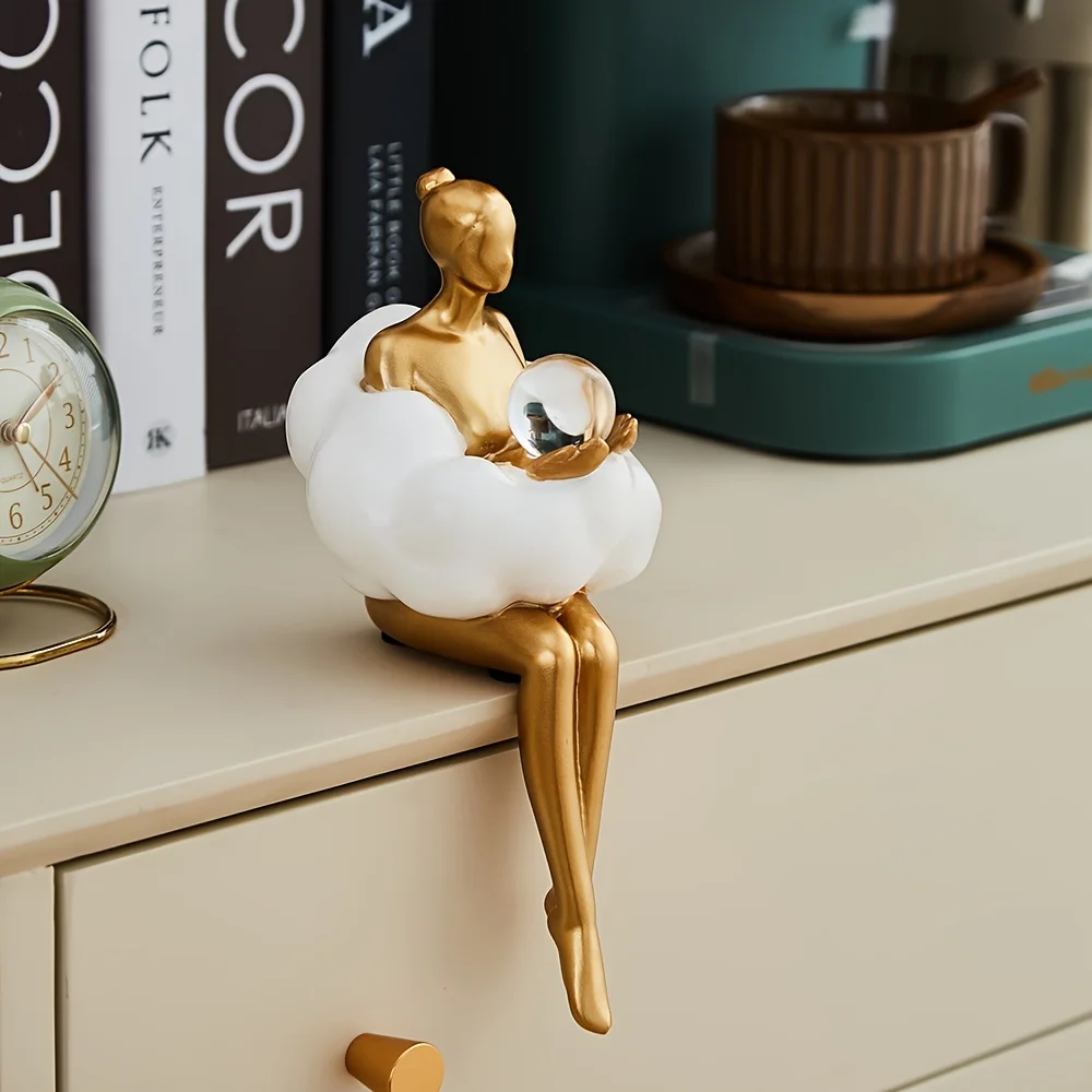 Cloud Girl Sculpture Abstract  - Home Decor Dopamine 评论和价格