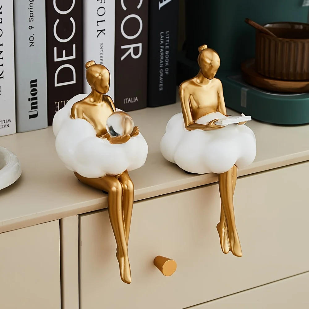 Cloud Girl Sculpture Abstract  - Home Decor Dopamine 评论和价格