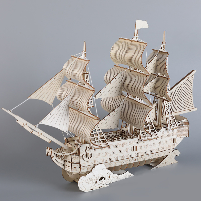 DIY 3D Wooden Puzzles HMS Vict - Victory Home Decor 评论和价格