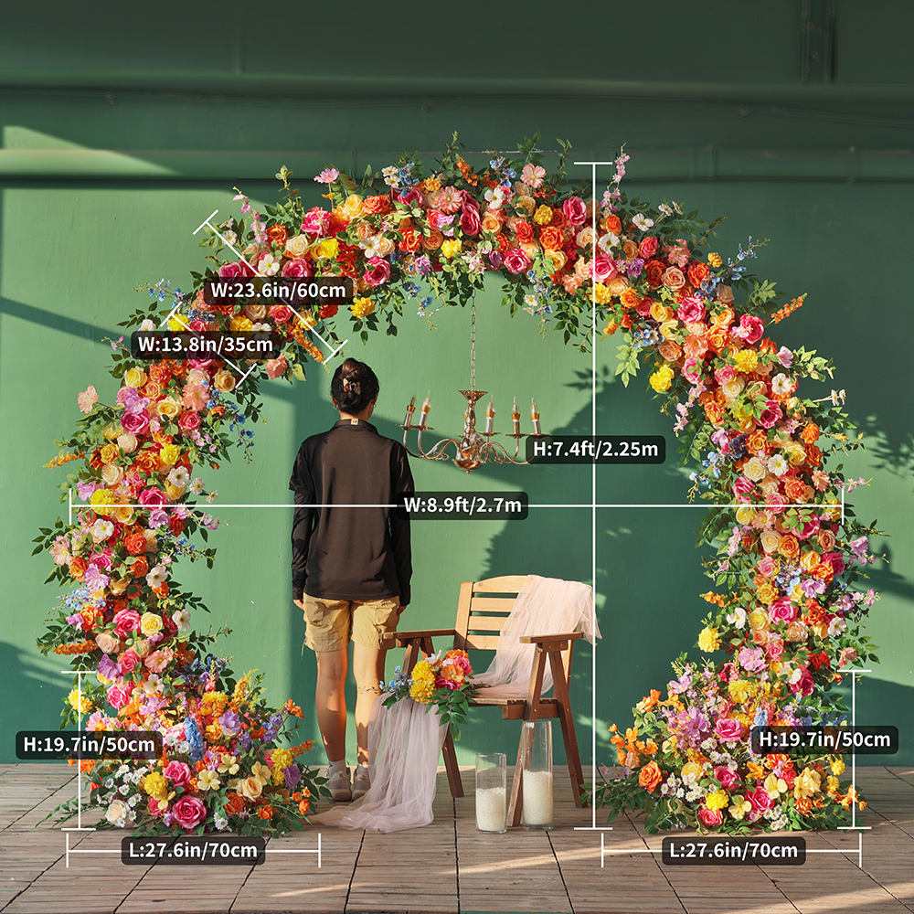 Orange Circle Artificial Flowe - Home Decor Event 评论和价格