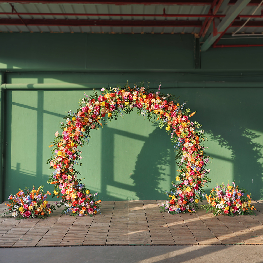 Orange Circle Artificial Flowe - Home Decor Event 评论和价格