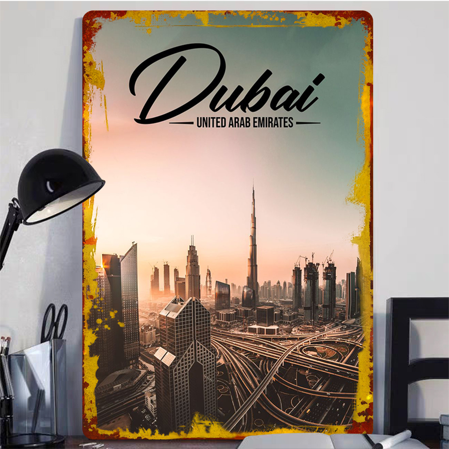 Dubai Cityscape Metal Wall Art - Home Decor Uae 评论和价格