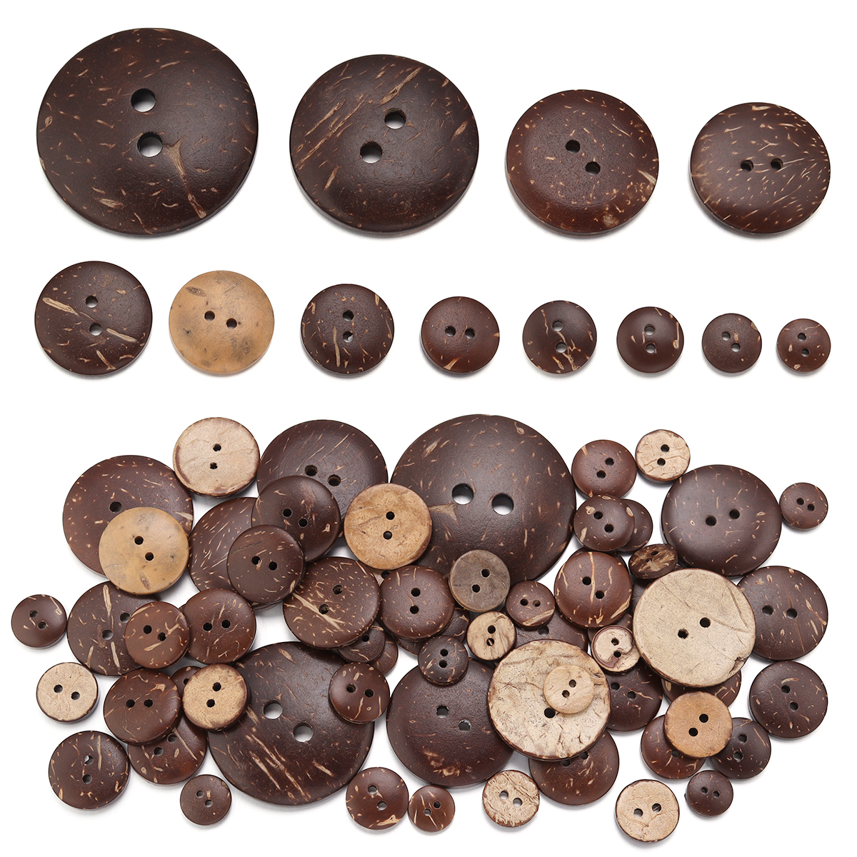10-100Pcs Natural Coconut Shel - Home Decor Manufacturers 评论和价格