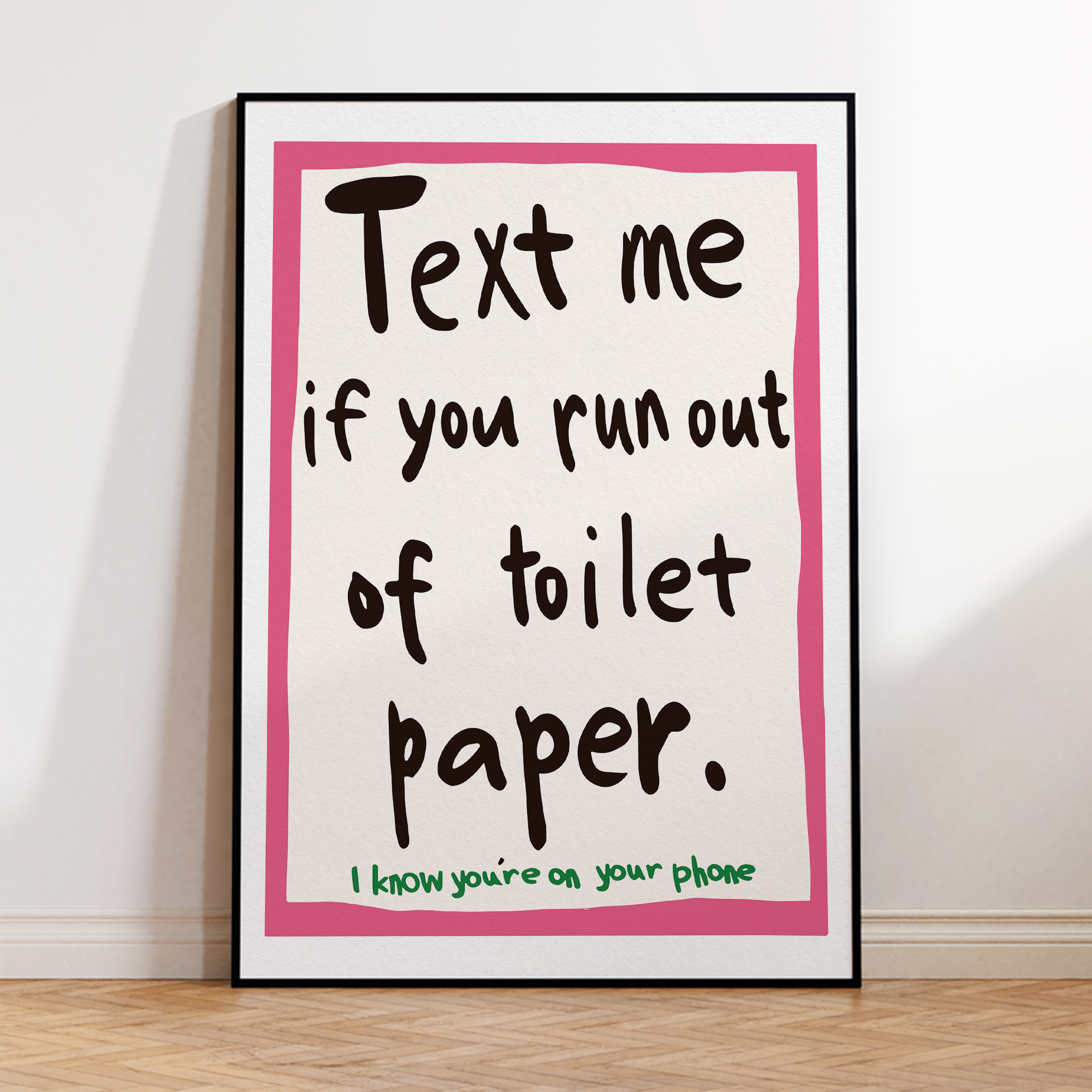 Modern Text Me If You Run Out  - Home Decor Scrap 评论和价格