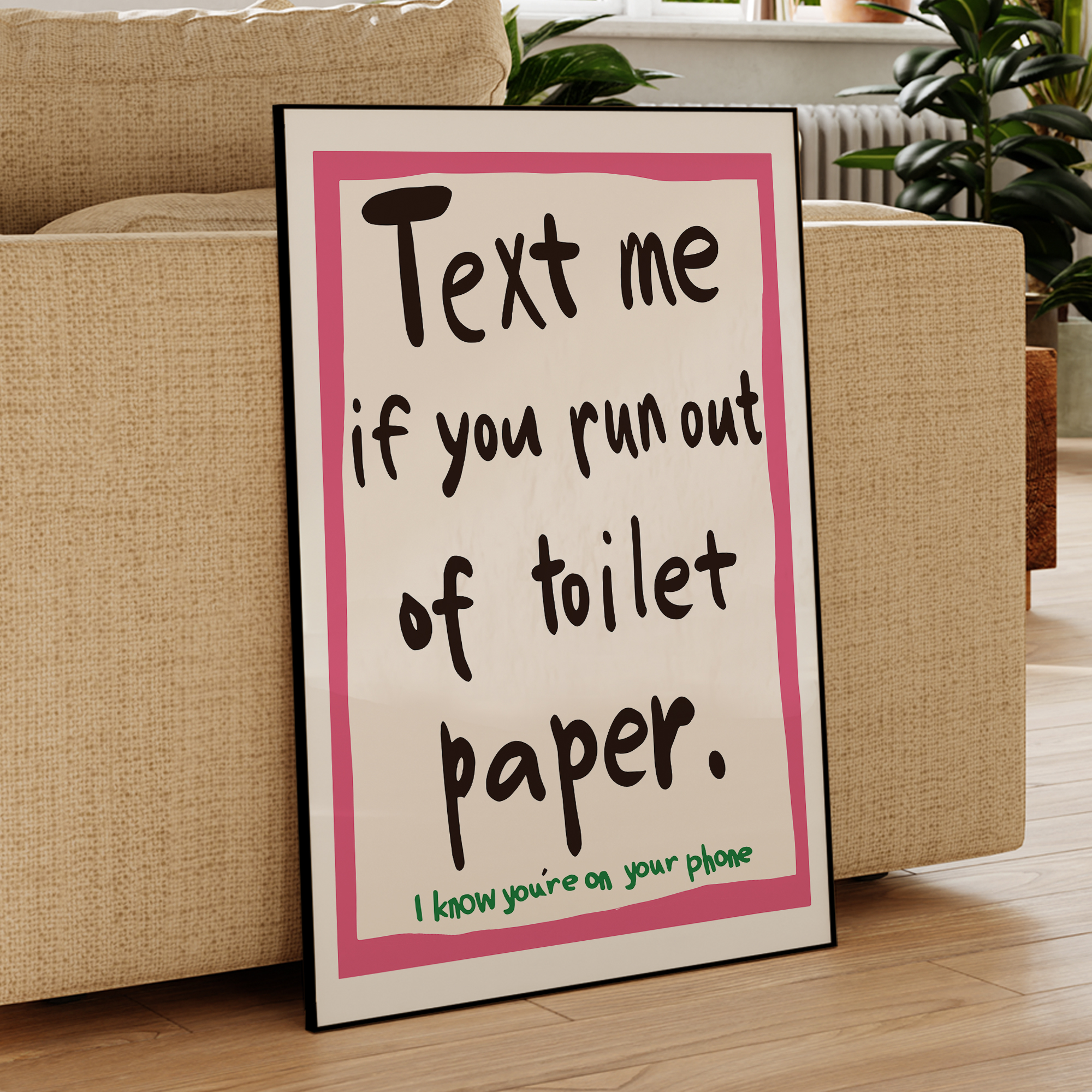 Modern Text Me If You Run Out  - Home Decor Scrap 评论和价格