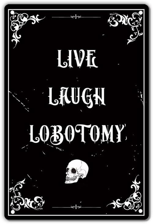 Gothic Tin Sign Live, Laugh, L - Home Decor Gothic 评论和价格
