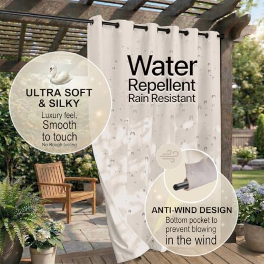 Waterproof Outdoor Curtain W84 - Home Decor Curtain 评论和价格