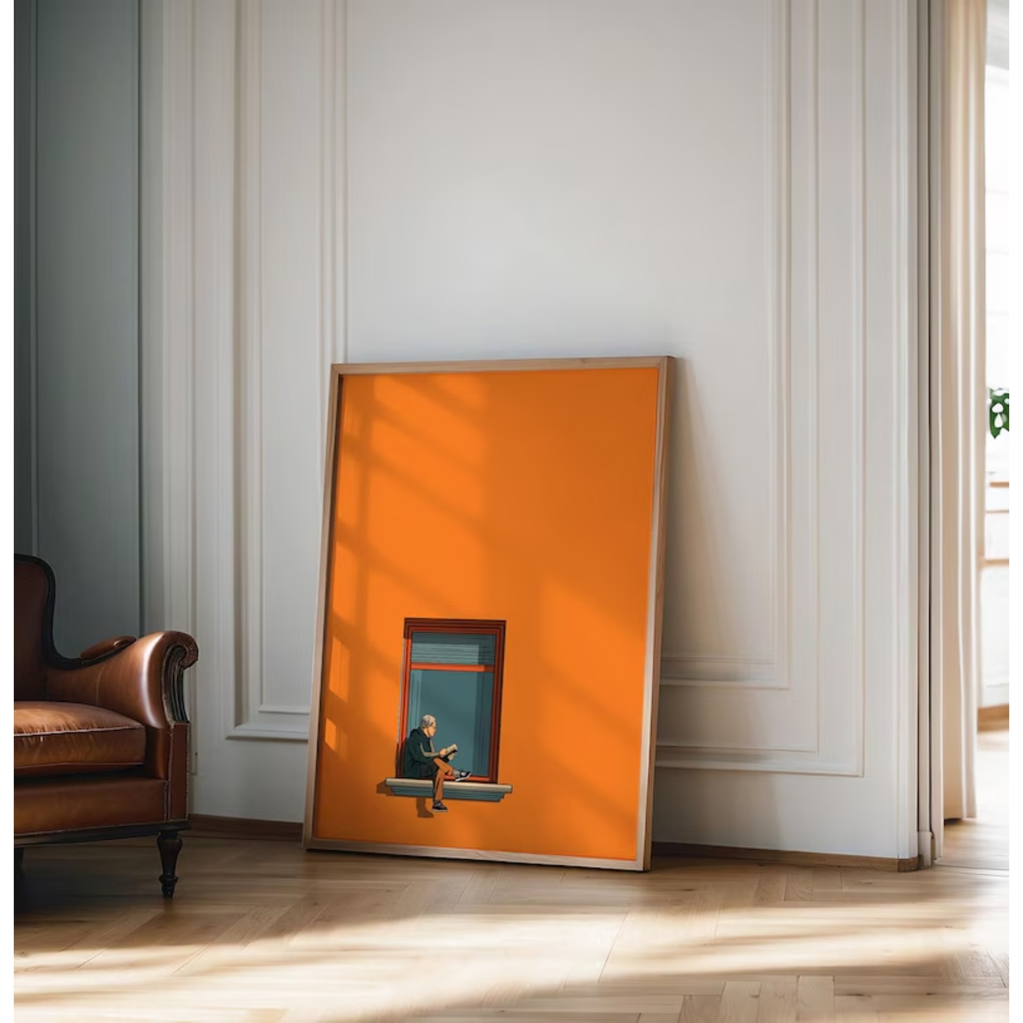 Orange Minimalist Dopamine War - Home Decor Dopamine 评论和价格