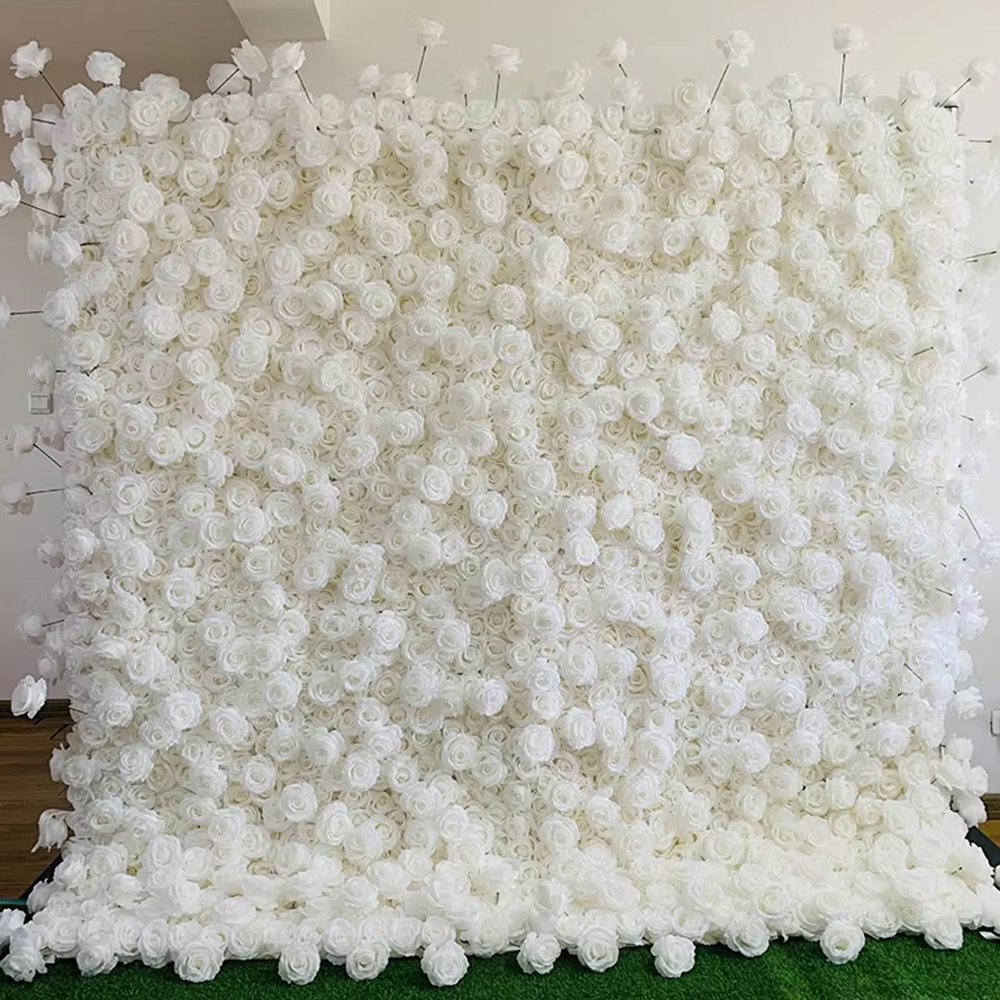 Uflower 3D White Rose Cloth Cu - Home Decor Event 评论和价格
