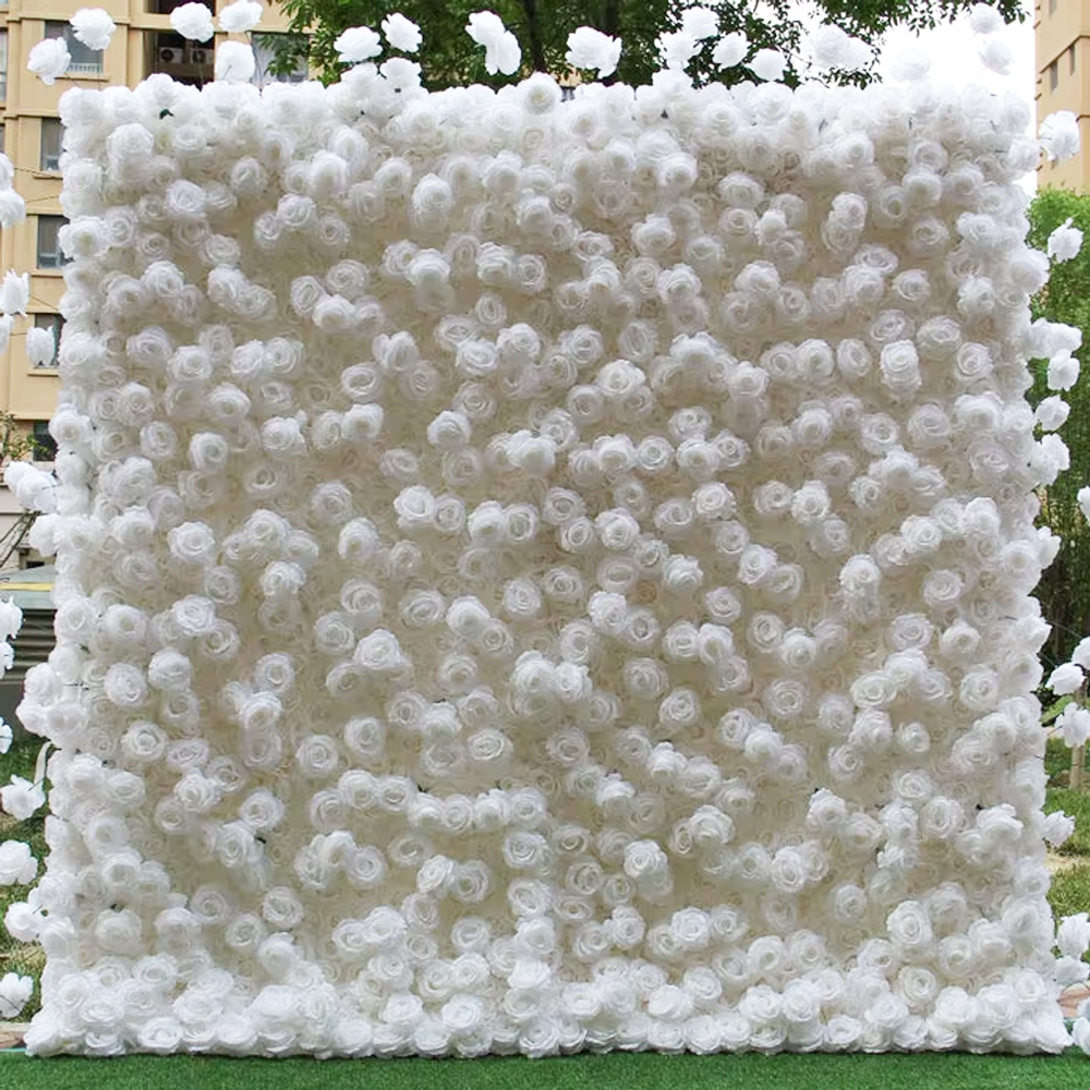 Uflower 3D White Rose Cloth Cu - Home Decor Event 评论和价格