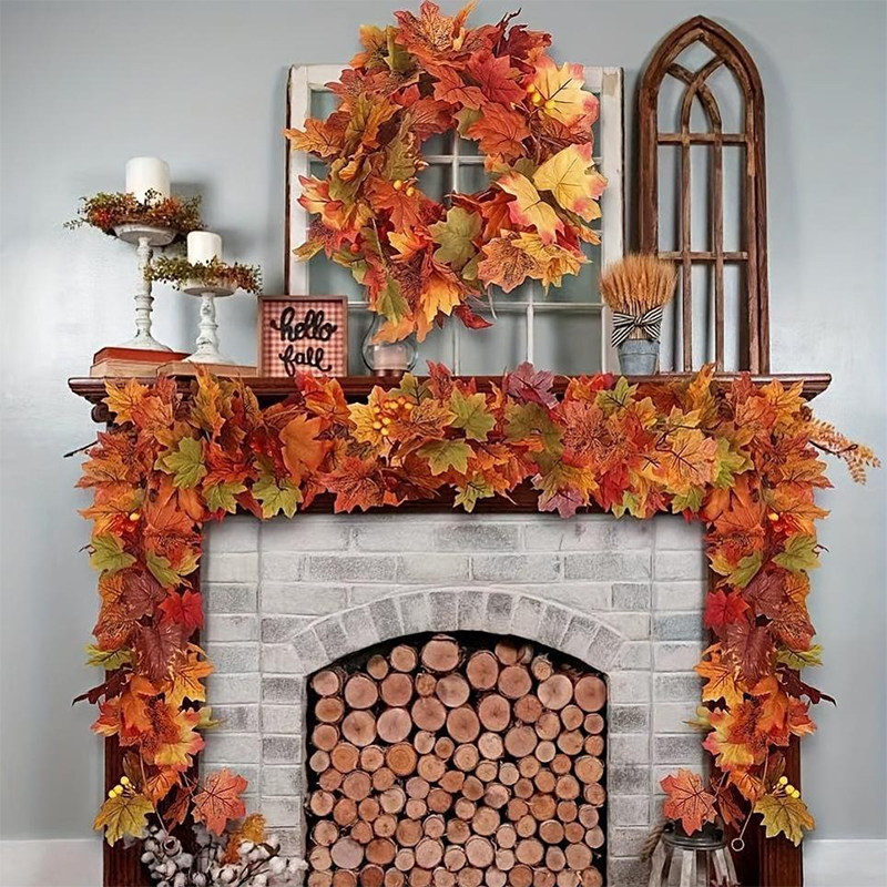2M Artificial Fall Maple Leaf  - Victory Home Decor 评论和价格