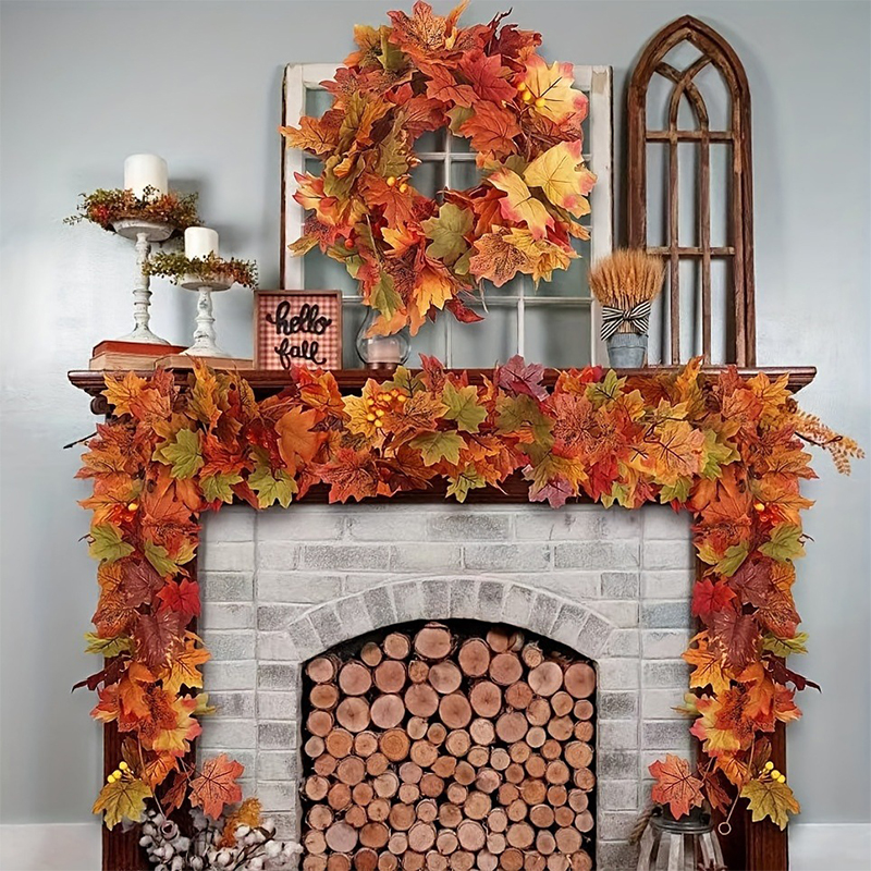 2M Artificial Fall Maple Leaf  - Victory Home Decor 评论和价格