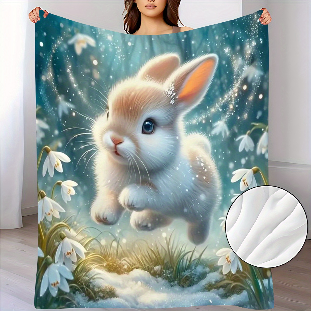 Top Pick Cozy Snowflake Flanne - Neutral Throw Blanket 评论和价格