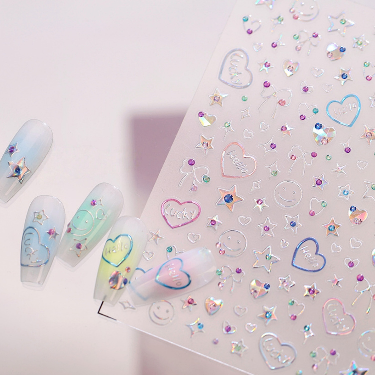 Holographic Dopamine Nail Deca - Home Decor Dopamine 评论和价格