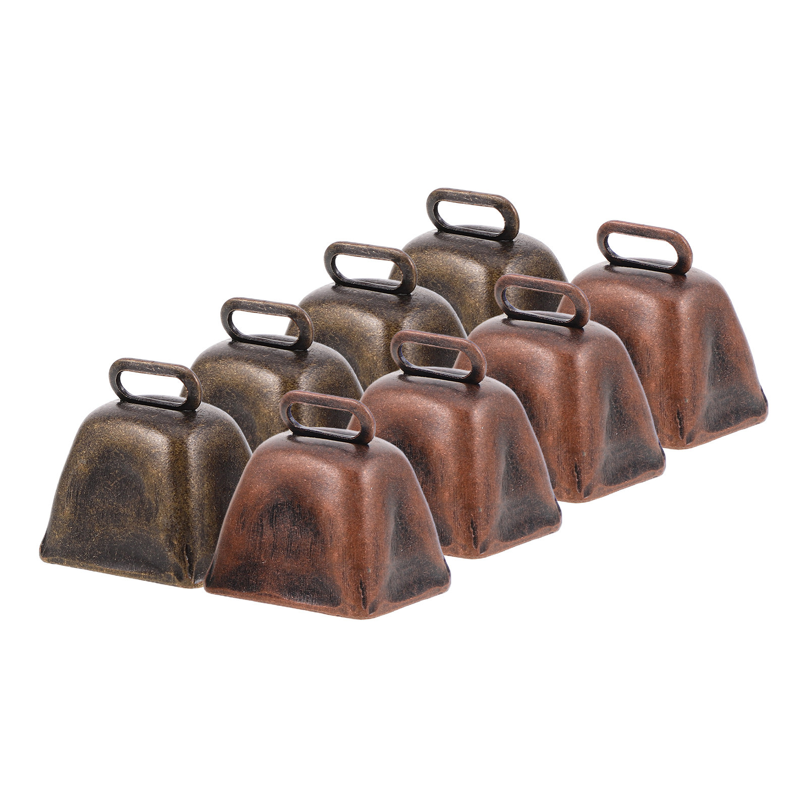 8Pcs Mini Vintage Cow Bells Br - Home Decor Event 评论和价格
