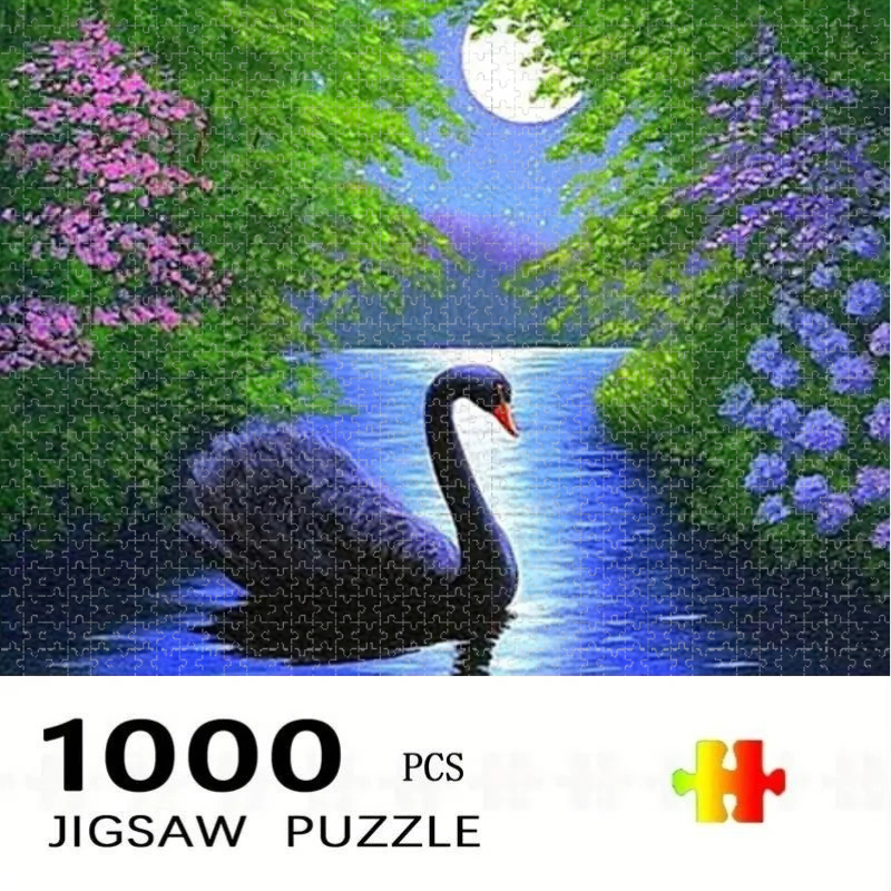 1000/500 PCS Jigsaw Black Swan - Home Decor Under 500 评论和价格