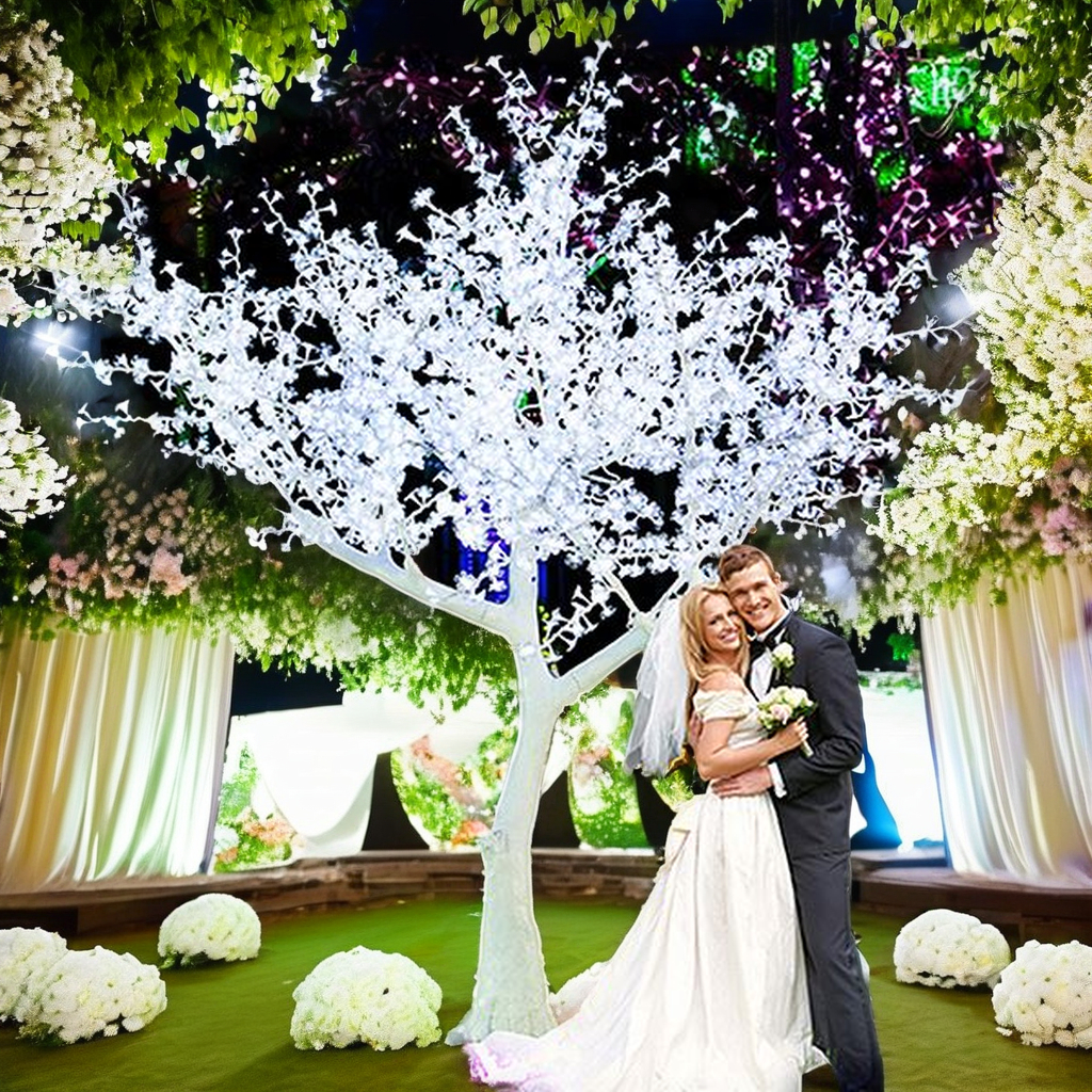 Waterproof RGB Artificial Tree - Home Decor Event 评论和价格