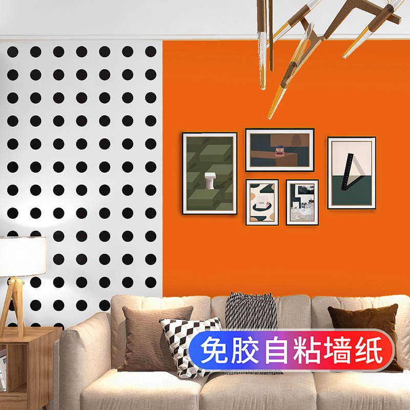 Hermes Orange Polka Dot Wallpa - Home Decor Hermes 评论和价格