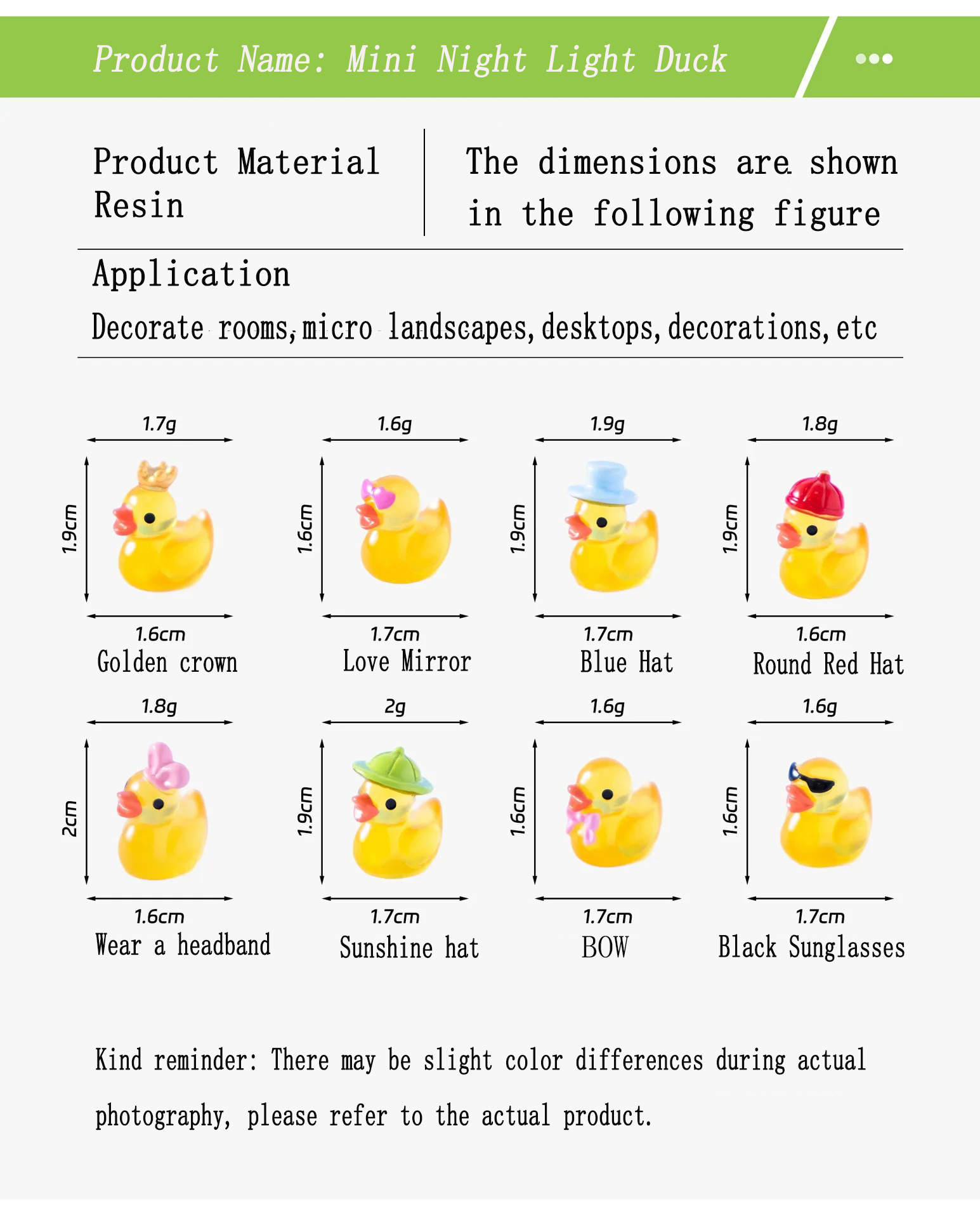 10/20/50pcs Luminous Mini Duck - Home Decor Aesthetic Pinterest 评论和价格