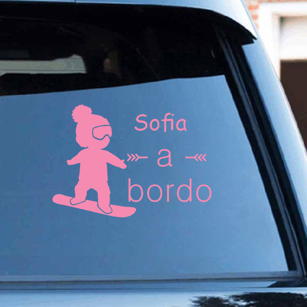 1pc Vinyl baby a bordo colorfu - Home Decor Scrap 评论和价格