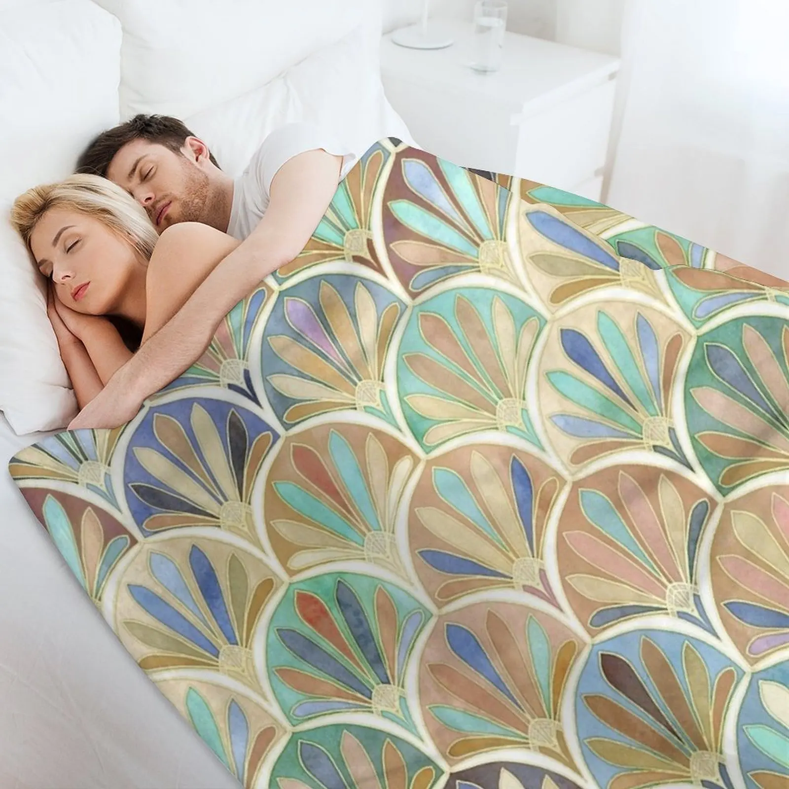Autumn Neutrals Vintage Twenti - Neutral Throw Blanket 评论和价格
