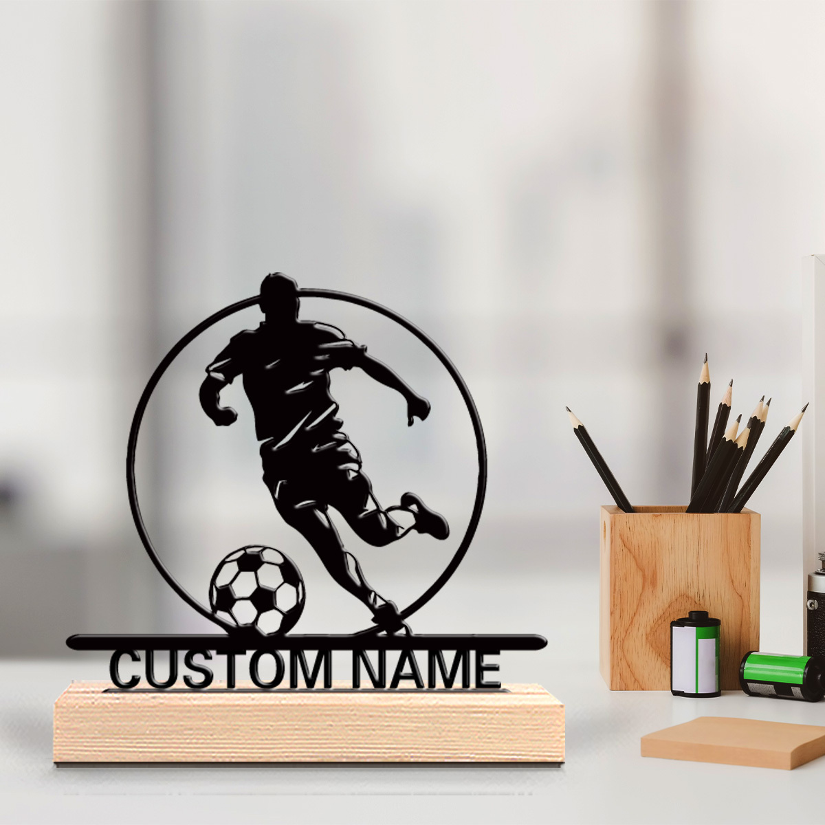 Custom Soccer Player Metal Sta - Home Decor Inspo 评论和价格