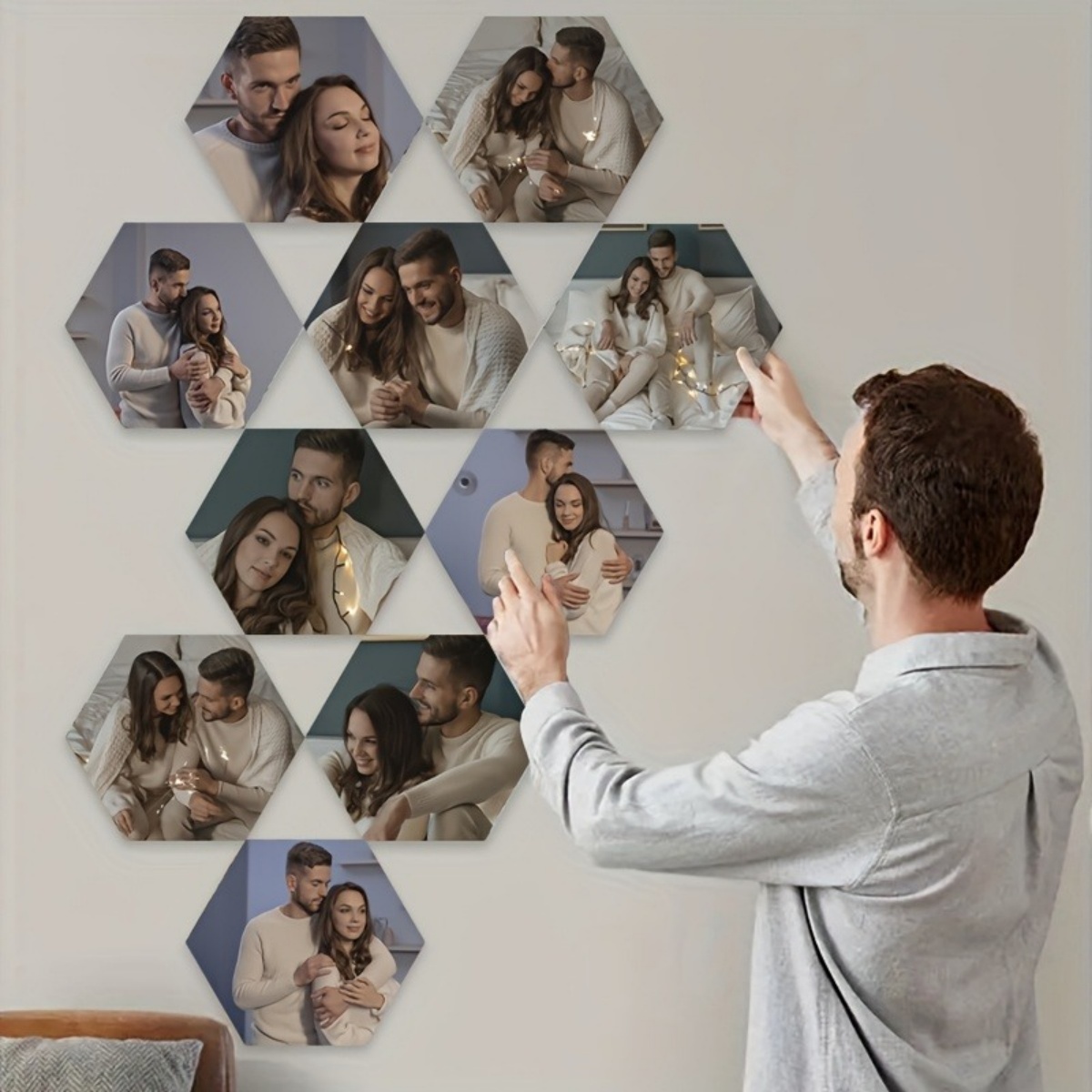Custom Wall Decor — Modern Hex - Home Decor Inspo 评论和价格